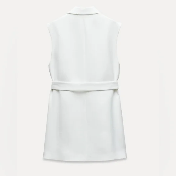 Zara Long Double Breasted Vest - Picture 4 of 5